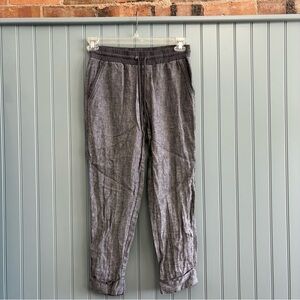 Athleta Linen Bali Gray Pants Size 2